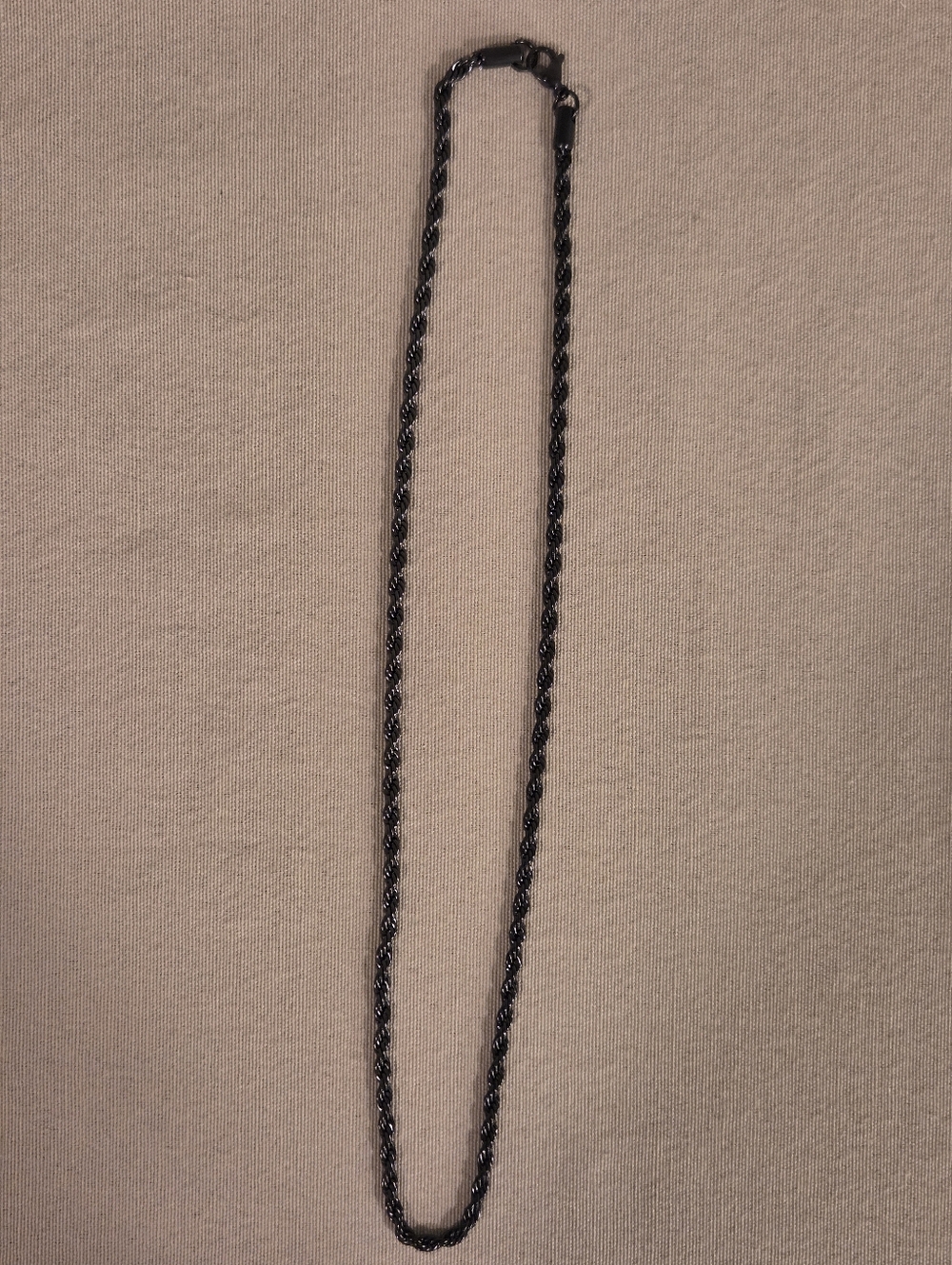 SET OF 2 BLACK ROPE NECKLACES 4MM - Picture 3 of 9